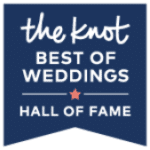 The Knot's Best of Weddings Hall of Fame Badge for Florist Kelly Hillis' The Perfect Posey